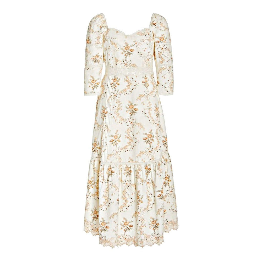 LoveShackFancy Calluna Midi Dress in Amber Dust 2 NWT - Picture 2 of 12